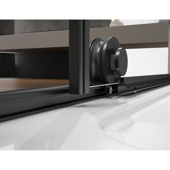 SPIRIT BLACK Duschtür 1400mm, Klarglas