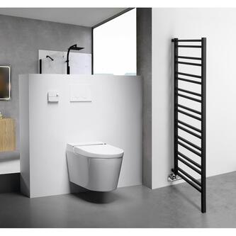 METRO SPACE Raumteiler-Badheizkörper 550x1430 mm,500W, schwarz matt