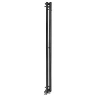 PILON Badheizkörper 122x1800mm, mit 2 Haken, Schwarz matt