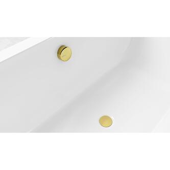 Ablaufgarnitur mit Bowden, Länge 1000mm, Stopfen 72mm, Gold