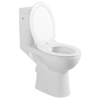 HANDICAP Erhöhtes Kombi-WC, spülrandlos, Abgang waagerecht, Weiß