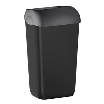 COLORED Hänge-Abfalleimer mit Deckel 23l, ABS, Schwarz matt