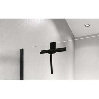 Duschabzieher, inkl. Halterung, Schwarz matt