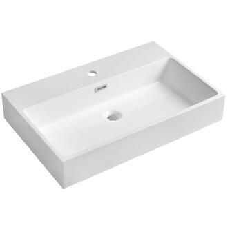 AQUATIC Waschtisch, Gussmarmor, 70x46cm, Weiß