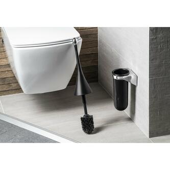 COLORED Hänge-WC-Bürste, ABS, schwarz matt