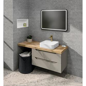 MOLVENO Keramik-Waschtisch 39,5x39,5 cm, zum Aufsetzen, Weiß