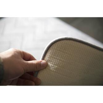 MOUSSE Badematte, 50x80cm, 100% Polyester, Anti-Rutsch, Grau