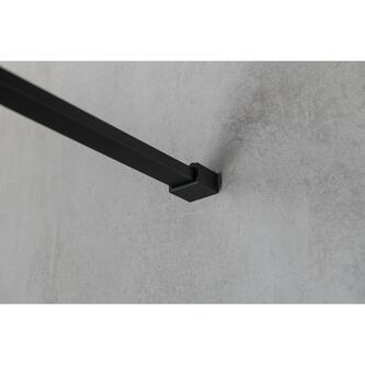 VARIO BLACK Walk-In Duschwand, freistehend, Nordic Glas, 1100 mm