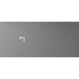 MITIA Gussmarmor-Duschwanne, Rechteck 200x100cm, grau matt
