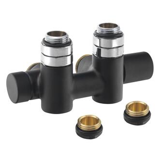 TWIN COMBI Anschlussgarnitur für Mittelanschluss, rechts, 50mm, schwarz matt