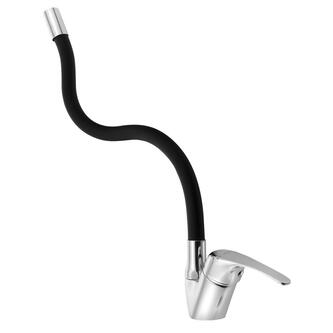KASIOPEA 35 Küchenarmatur mit flexibler Auslauf, Chrom/Schwarz matt