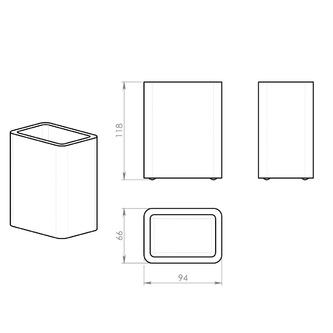 ARIES Glas zum Stellen, grau