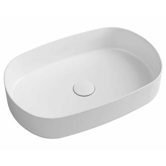 INFINITY OVAL Aufsatzwaschbecken 55x36cm, weiss matt