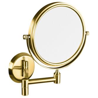 Kosmetikspiegel zum Aufhängen, Durch. 140mm, Doppelseitig, Gold
