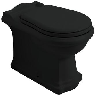 RETRO WC Becken 39x61cm, Abgang senkrecht/waagerecht, schwarz matt