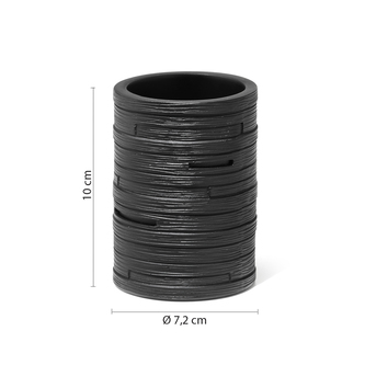 HELEN  Glas/Zahnputzbecher, schwarz