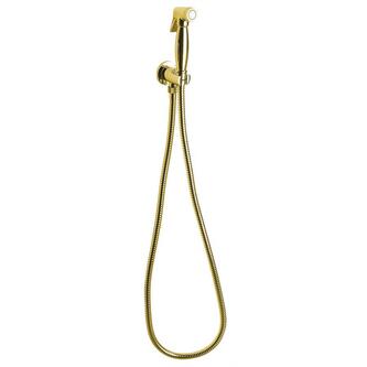 Bidetbrause, Retro-Stil, Schlauch und Brausehalter mit Duschanschluss, Gold