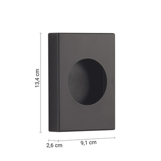 Hygienebeutel-Behälter 134x26x90 mm, Schwarz matt