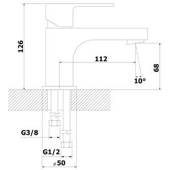 SIEGER Waschtischarmatur, Höhe 126mm, Chrom