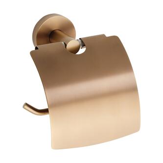 X-ROUND COPPER Toilettenpapierhalter, mit Deckel, Kupfer matt