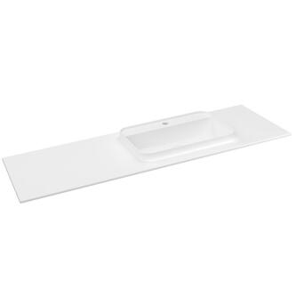 BRAHEA Waschtisch 146,6x51,5cm, Rockstone, rechts, weiss matt