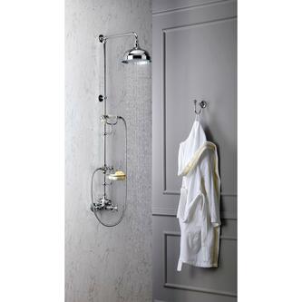 SASSARI Thermostat-Duschsäule mit Seifenschale, Höhe 1250mm, Chrom