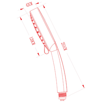 Massagebrause, 5 Strahlarten, Durchmesser 120mm, Chrom