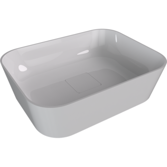BANERA SQUARE Aufsatz-Waschtisch Gussmarmor, 50x36cm, weiß