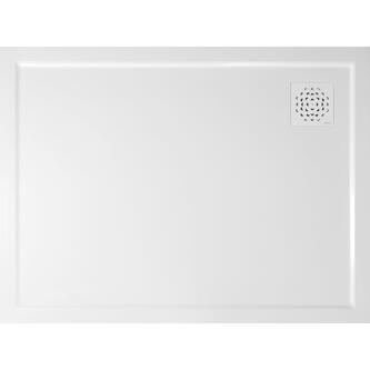 XENA Gussmarmor - Duschwanne, rechteckig 120x90cm, weiss