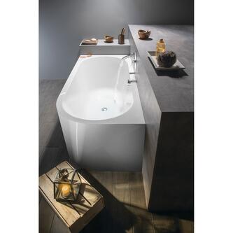 VIVA L MONOLITH asymmetrische Badewanne 180x75x60cm, links, weiß