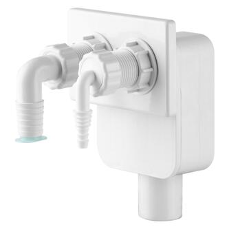 DEXA 2 Unterputz-Siphon für Waschmaschine und Trockner, DN40mm, weiß