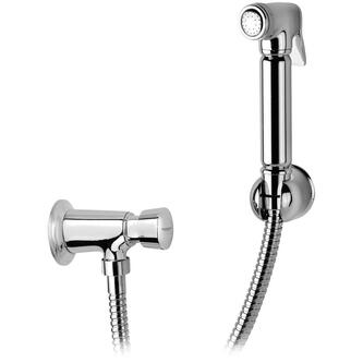 TEMPOR Selbstschluss Wandventil mit Bidet-Dusche, Chrom