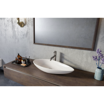 OVALI Keramik-Waschtisch 74x38,5cm, weiss