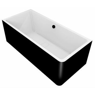 MARLENE CURVE L MONOLITH Rechteckwanne 195x85x63cm, weiß/schwarz