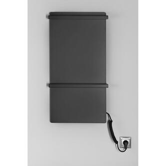 ELMIS Handtuchtrockner elektrisch 400x800 mm, 120 W, Aluminium, schwarz matt