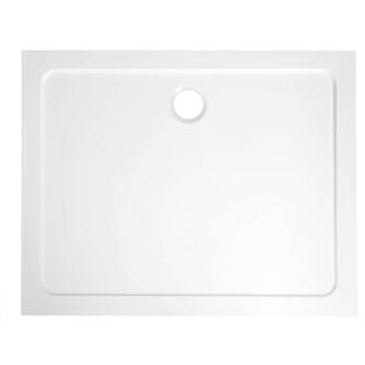 TECMI Gussmarmor-Duschwanne 80x70x3cm,weiß