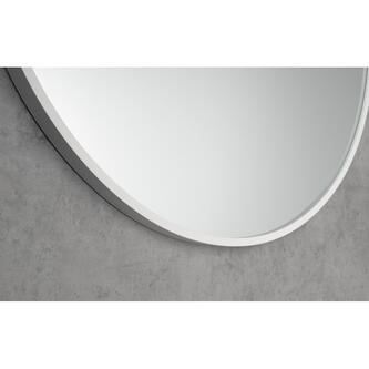 NOTION SLIM Spiegel im Rahmen, Rund, Durch. 50cm, Weiß matt