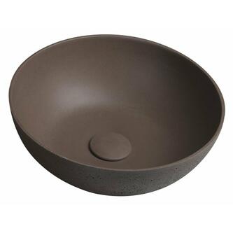 FORMIGO Betonwaschbecken, Durchmesser 39 cm, Dunkelbraun