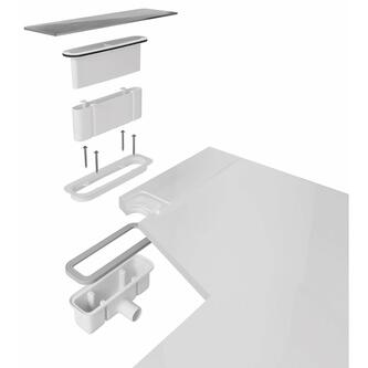 KAZUKO Duschwannensiphon, DN40, Deckel weiß