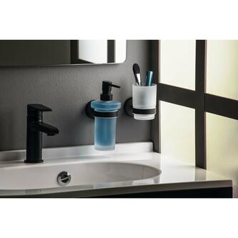 X-ROUND BLACK Glas, Milchglas, Schwarz matt