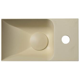 PICCOLINO Beton-Waschbecken 30,8x10x17cm, Armaturloch rechts, Gelb