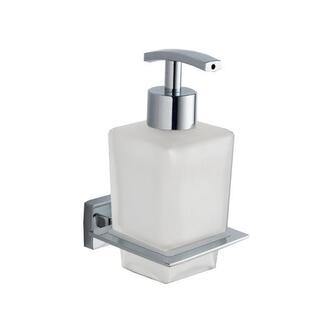 APOLLO Seifenspender 200ml, Milchglas, Chrom