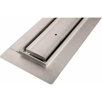 MANUS PIASTRA Bodenrinne aus Edelstahl mit Rost für Fliesen, L-1150, DN50