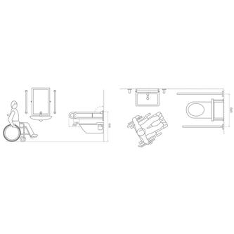 HANDICAP Klappgriff, 600mm, Schwarz matt