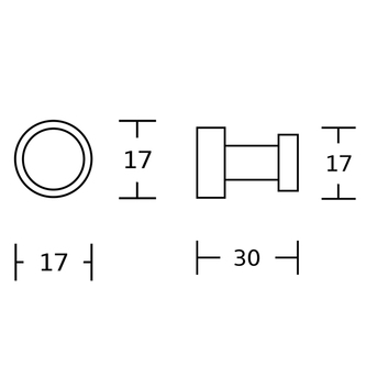 SAMBA Haken, 5er-Pack, Schwarz matt