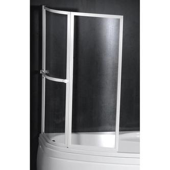 NAOS Duschabtrennung, 117 cm, weißer Rahmen, Klarglas