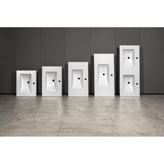 SLIM Keramik-Waschtisch 60x46,5cm, Weiß