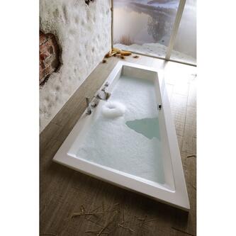 Raumspar Badewanne TRIANGL 180x120x50cm, links, weiß
