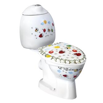 KID Kinder-WC inkl.Spülkasten, Abgang waagerecht, mit Farbdruck