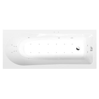 LISA Whirlpool-Badewanne, 170x70x47cm, Attraction Hydro-Air, Chrom